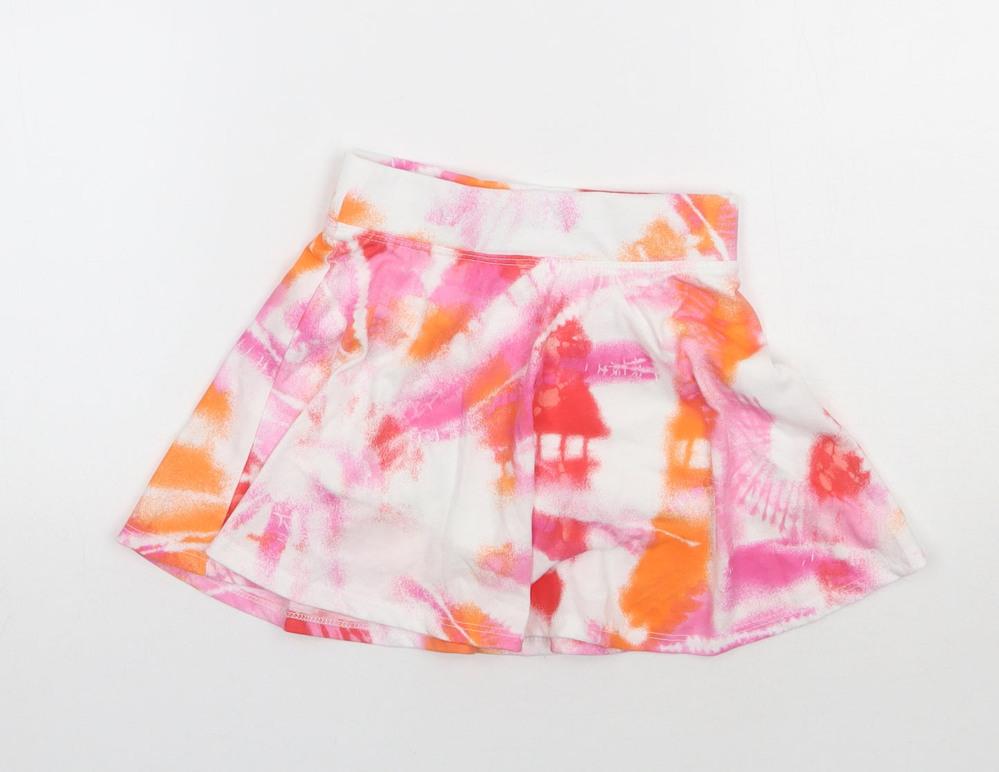 Place Girls Multicoloured Tie Dye Polyester Flare Skort Size S  Regular Pull On
