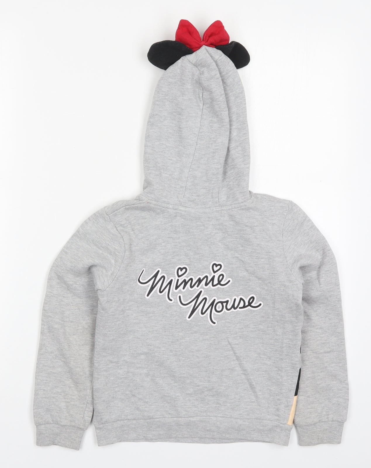 Primark Girls Grey  Cotton Pullover Hoodie Size 7-8 Years  Pullover - Minnie Mouse