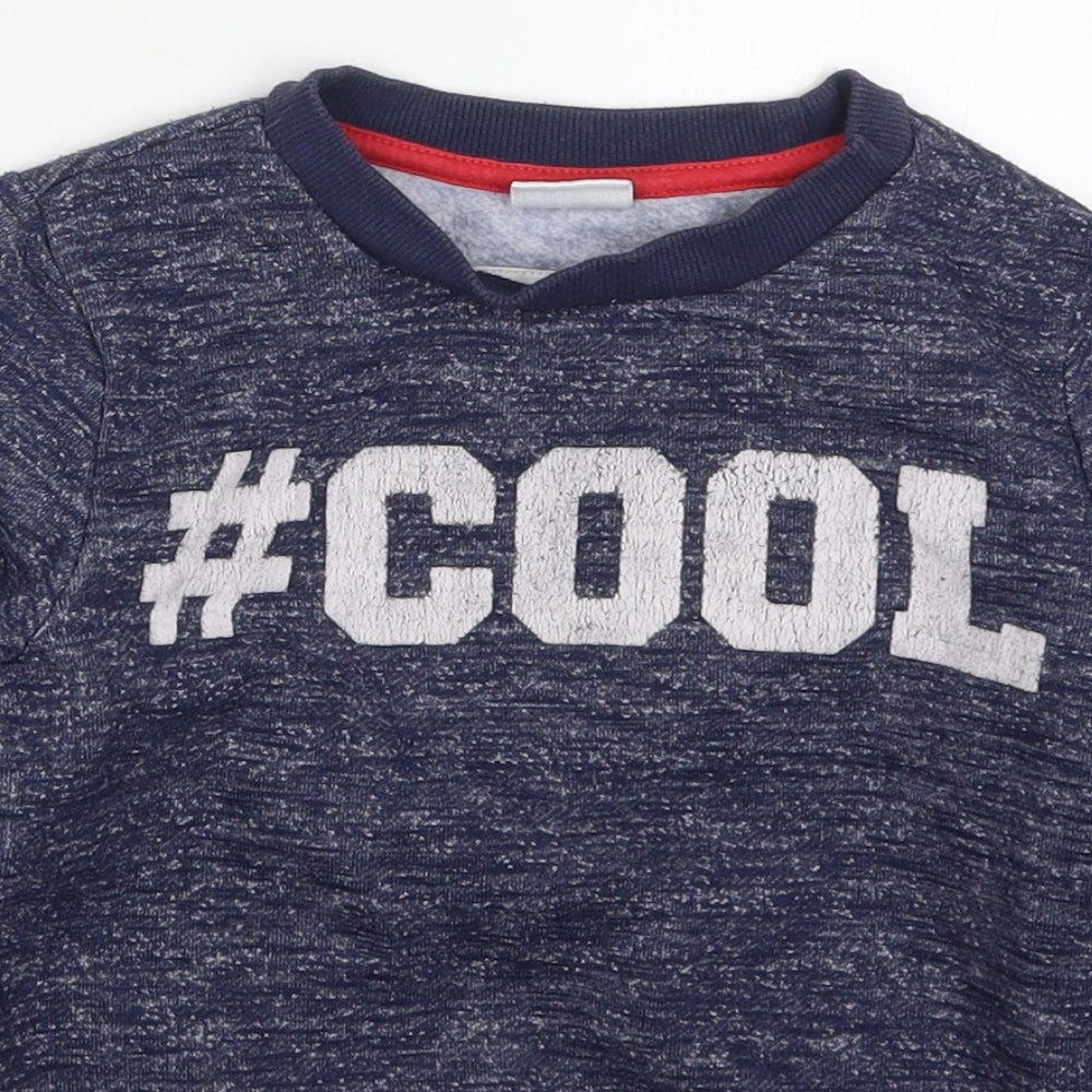 F&F Boys Blue  Polyester Pullover Sweatshirt Size 6-7 Years  Pullover - Cool