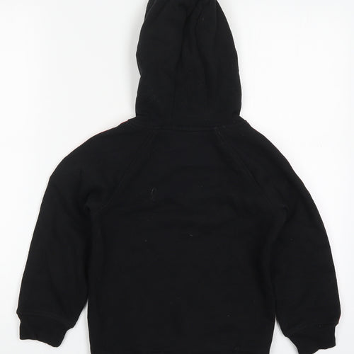 Matalan Boys Black  Cotton Pullover Hoodie Size 7 Years  Pullover - Play The Game