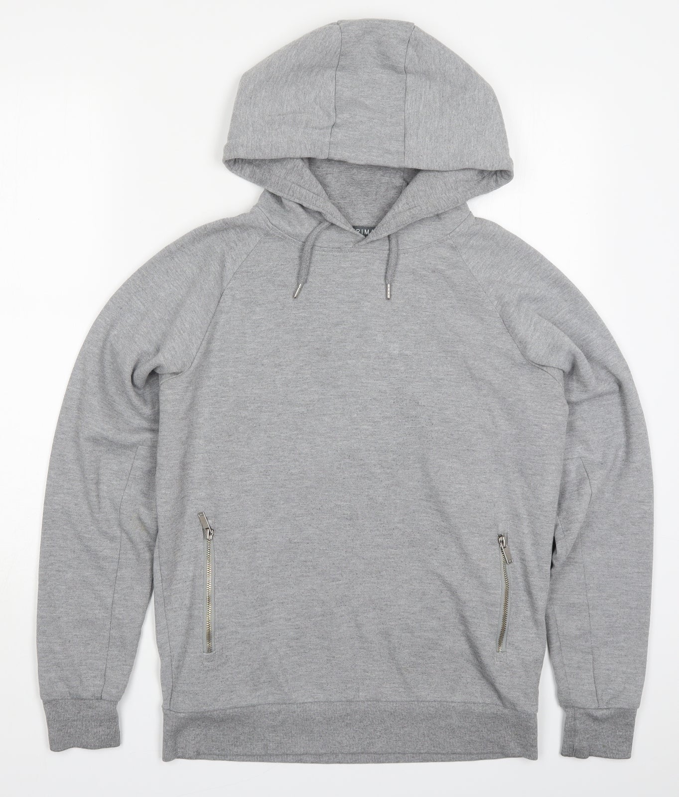 Primark Mens Grey  Cotton Pullover Hoodie Size S