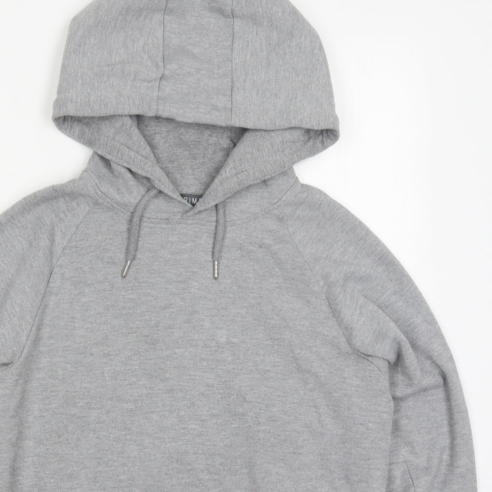 Primark Mens Grey  Cotton Pullover Hoodie Size S
