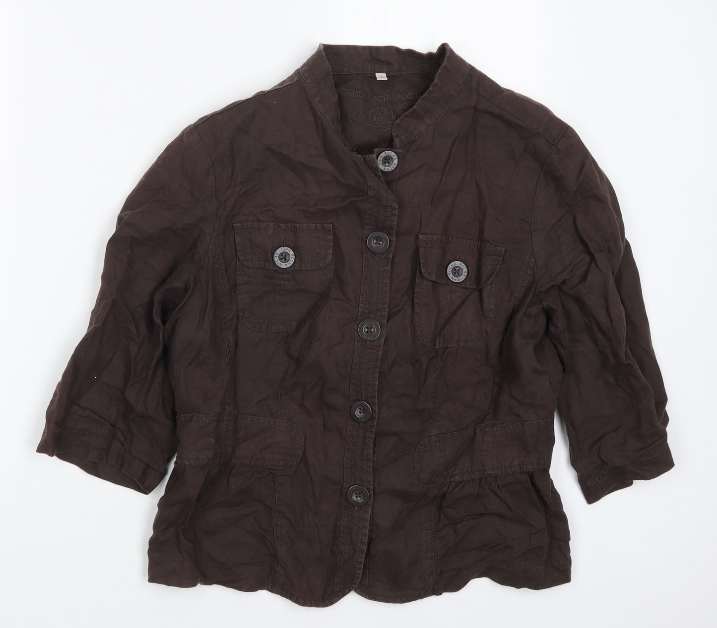 Debenhams Womens Brown   Jacket  Size 14  Button