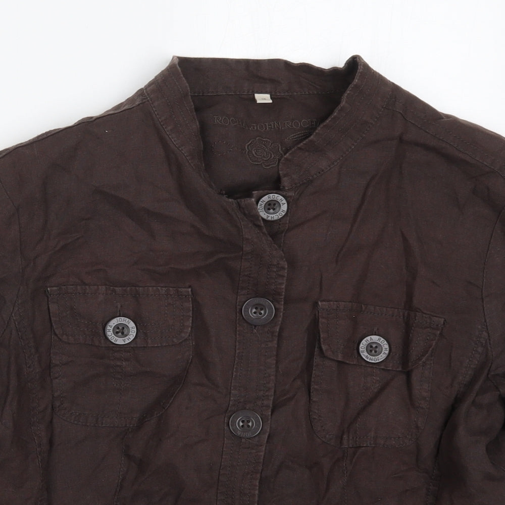 Debenhams Womens Brown   Jacket  Size 14  Button