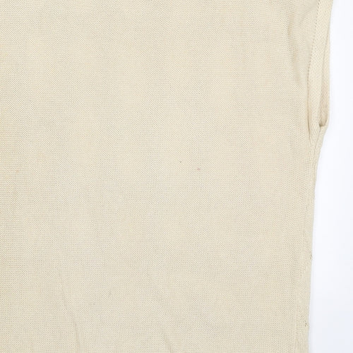 George Womens Beige Round Neck  Cotton Pullover Jumper Size 10