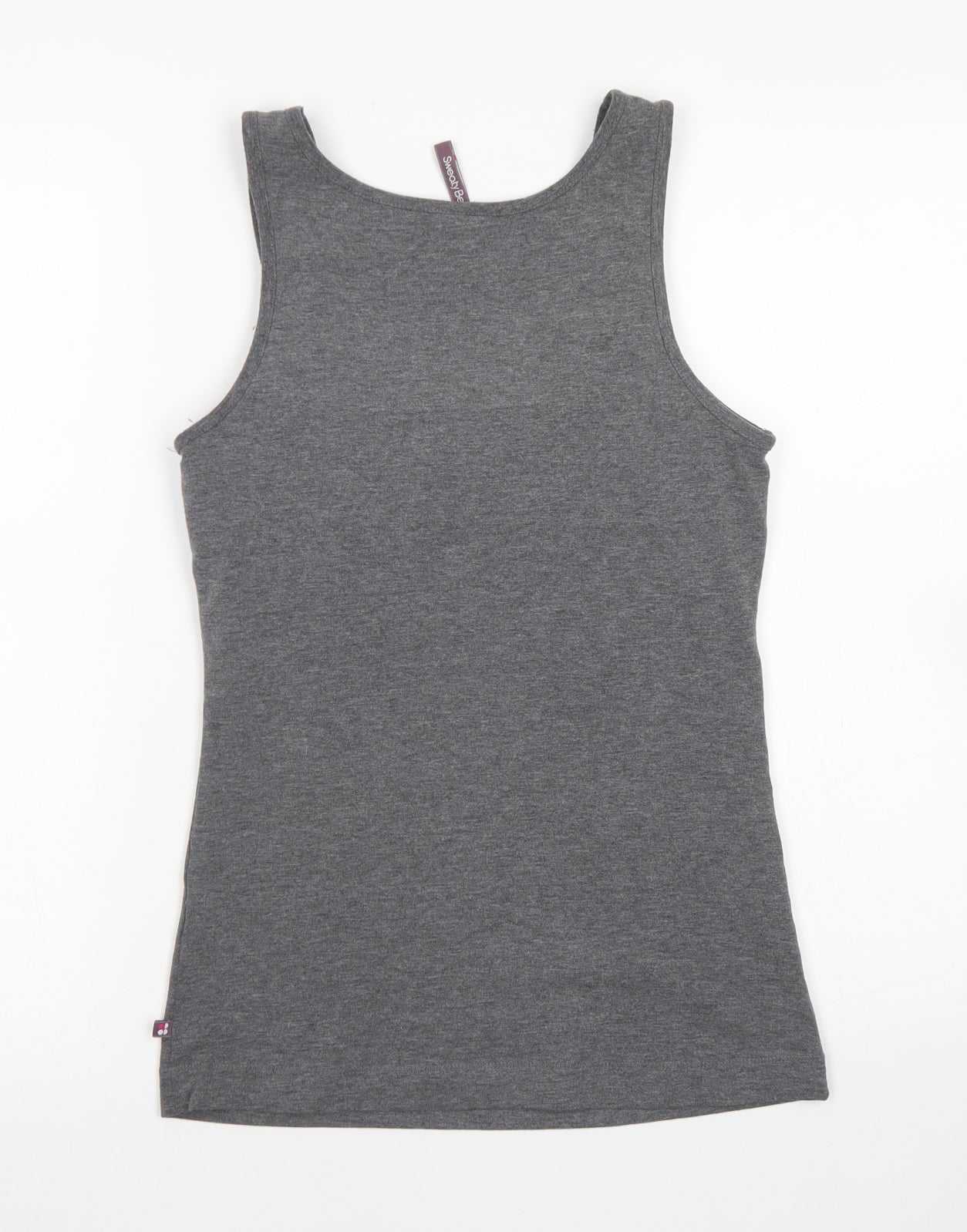 Sweaty Betty Womens Grey  Polyester Basic Tank Size S V-Neck
