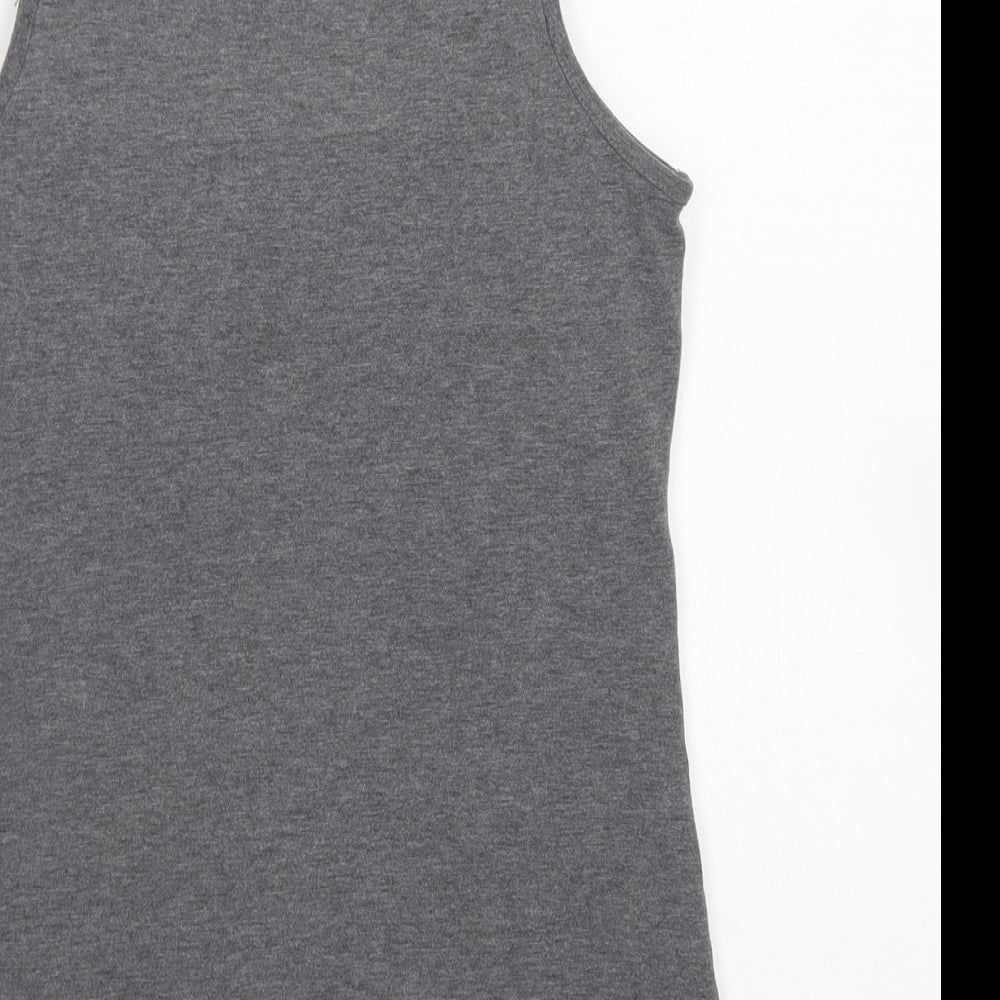 Sweaty Betty Womens Grey  Polyester Basic Tank Size S V-Neck