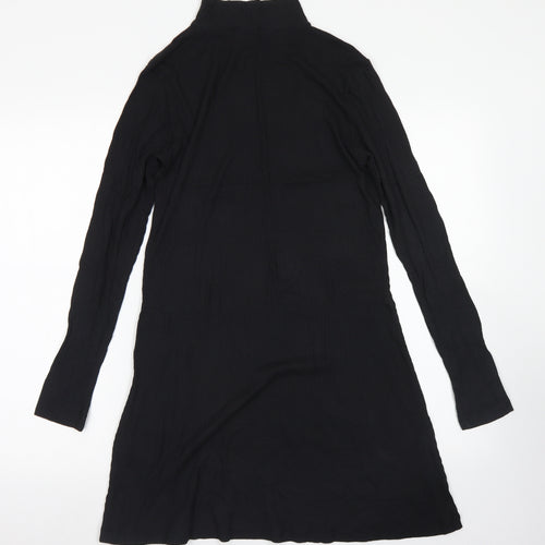 Divided Womens Black  Viscose Fit & Flare  Size M  Mock Neck