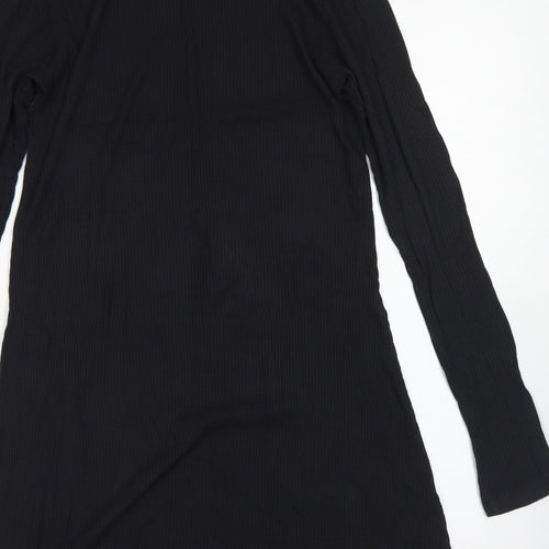 Divided Womens Black  Viscose Fit & Flare  Size M  Mock Neck