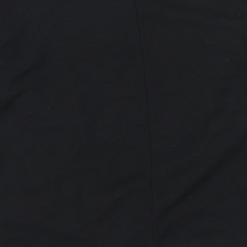 George Womens Black  Polyester Basic T-Shirt Size 10 Boat Neck - knot front