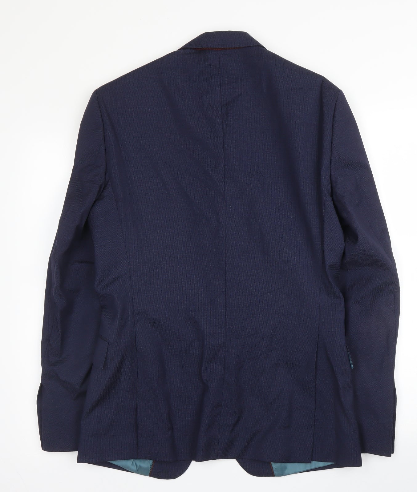 Zara Mens Blue  Wool Jacket Suit Jacket Size 38