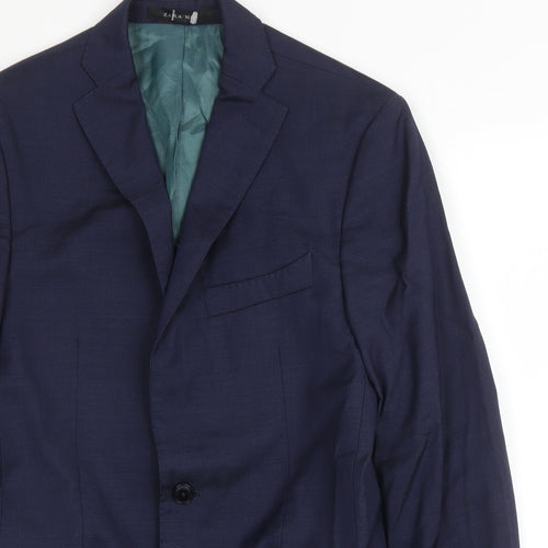 Zara Mens Blue  Wool Jacket Suit Jacket Size 38