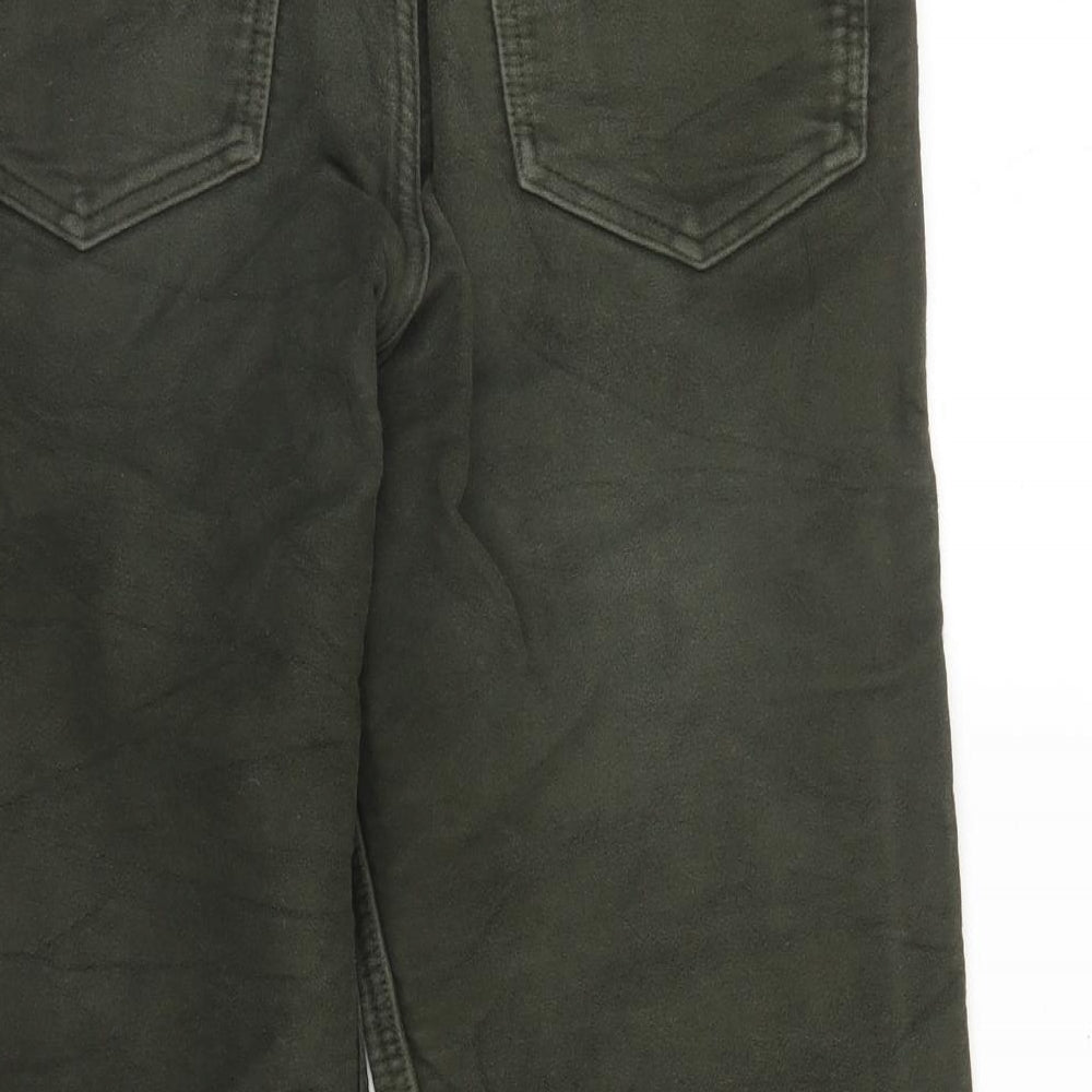 Hoggs of Fife Mens Green  Cotton Capri Trousers Size 30 L23 in Regular Zip