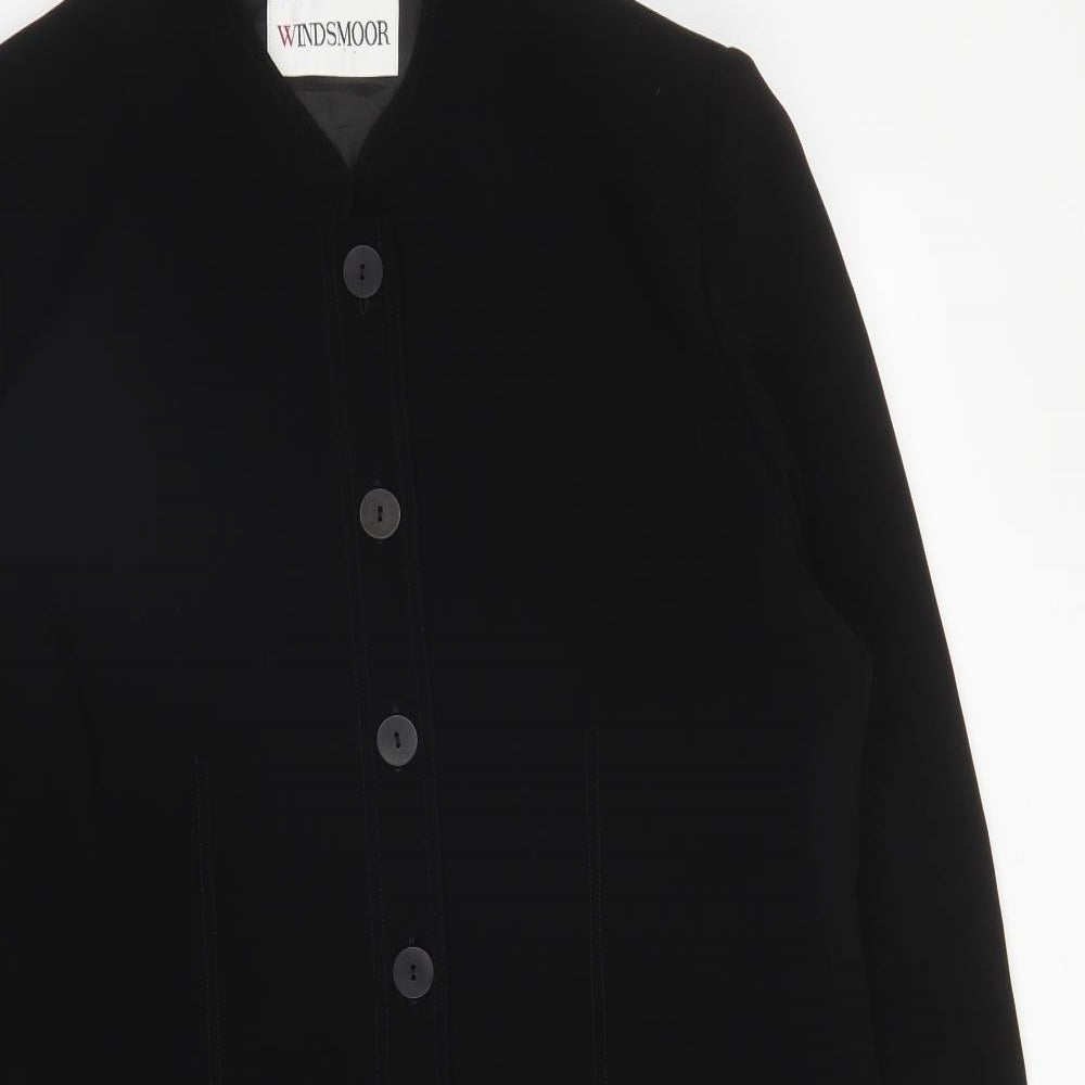 Windsmoor Womens Black  Polyester Jacket Blazer Size 12