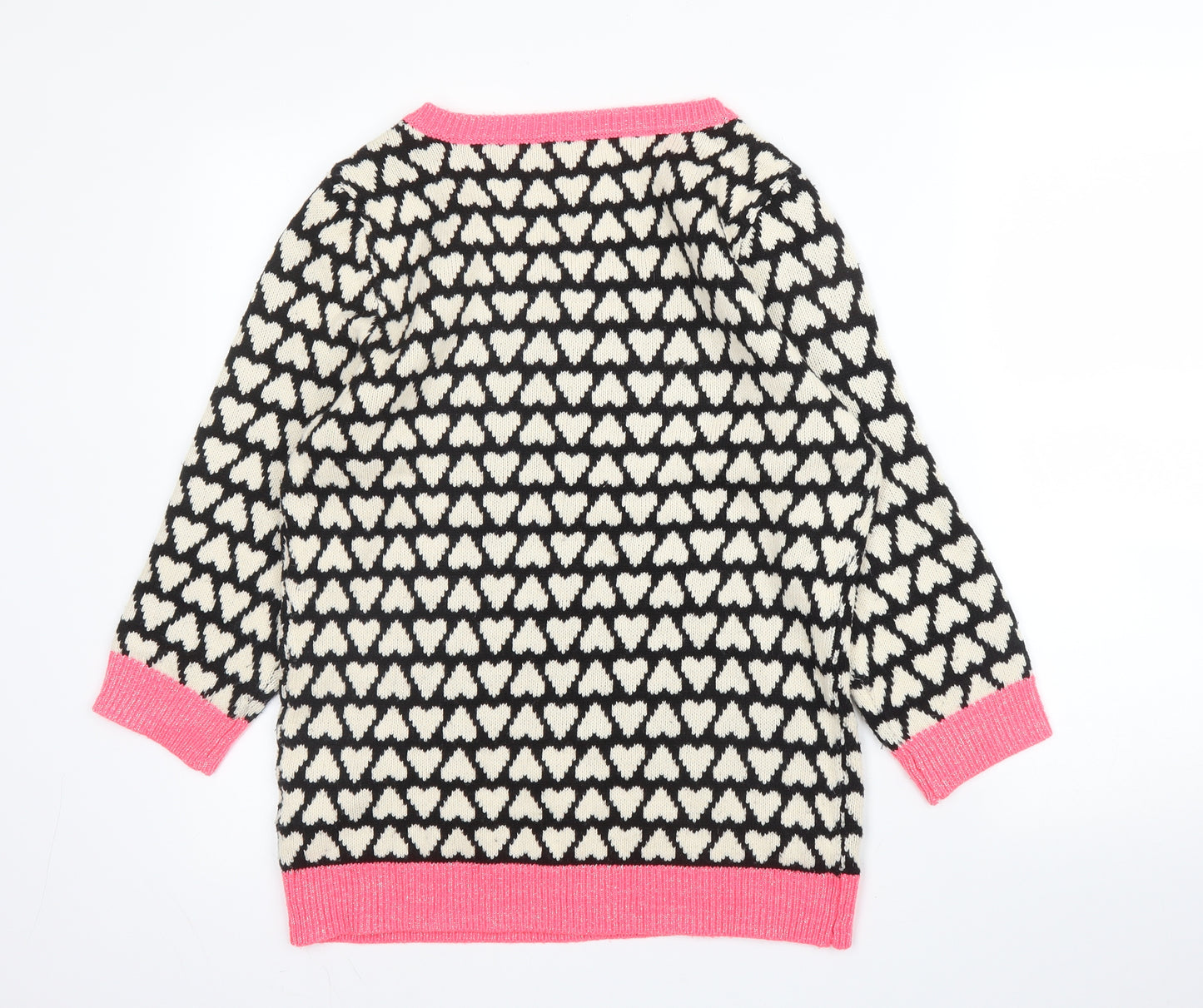 Primark Womens Pink Scoop Neck  Acrylic Pullover Jumper Size 14