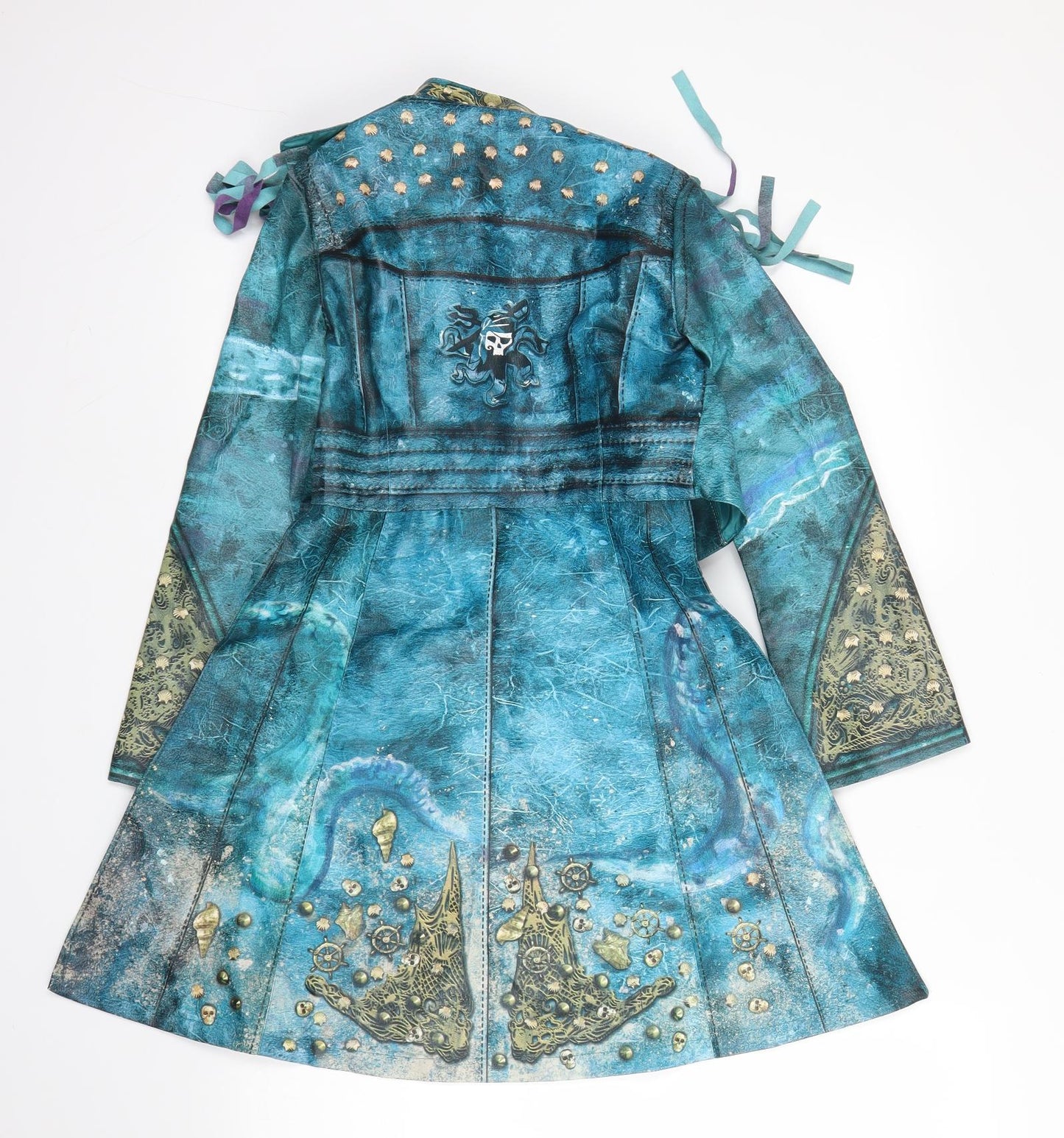 Disney Girls Blue V-Neck  Polyester Cape Jumper Size 7 Years   - Fancy dress