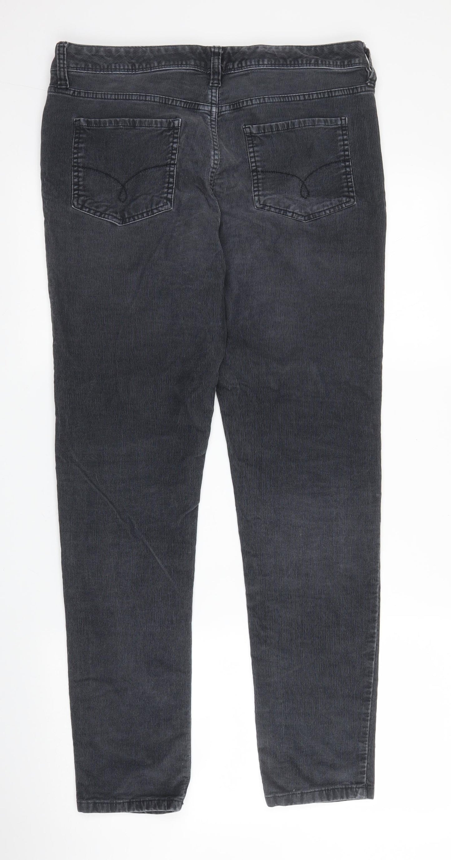 F&F Womens Grey  Cotton Skinny Jeans Size 12 L28 in Regular Zip