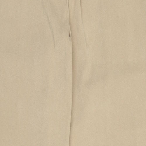 Casual Comfort Womens Beige  Polyester Trousers  Size 16 L30 in Regular
