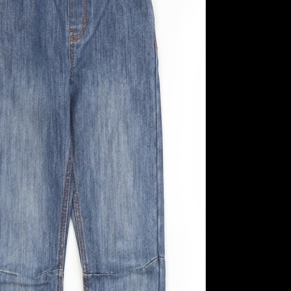 Primark Boys Blue  Cotton Straight Jeans Size 8 Years L23 in Regular Drawstring