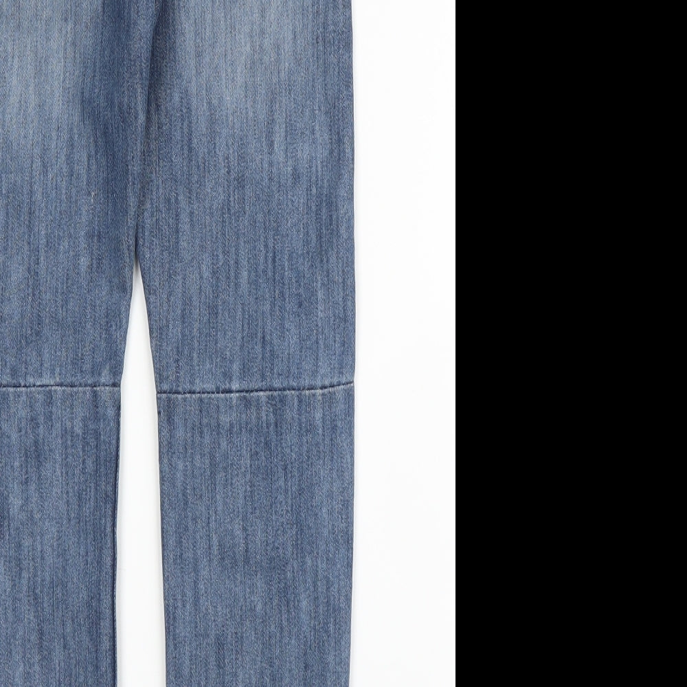 Primark Boys Blue  Cotton Straight Jeans Size 8 Years L23 in Regular Drawstring