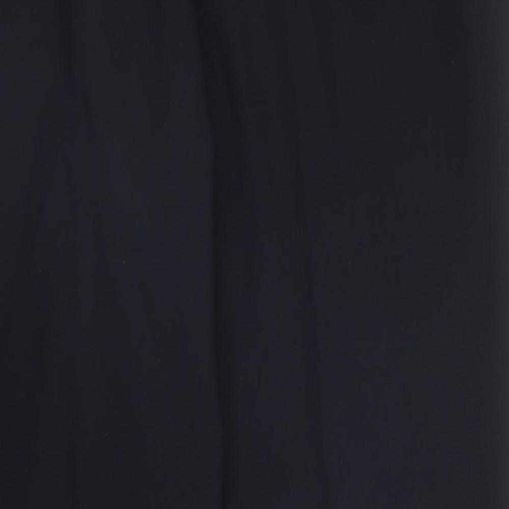 M&S Mens Blue  Wool Trousers  Size 34 in L26 in Regular Zip