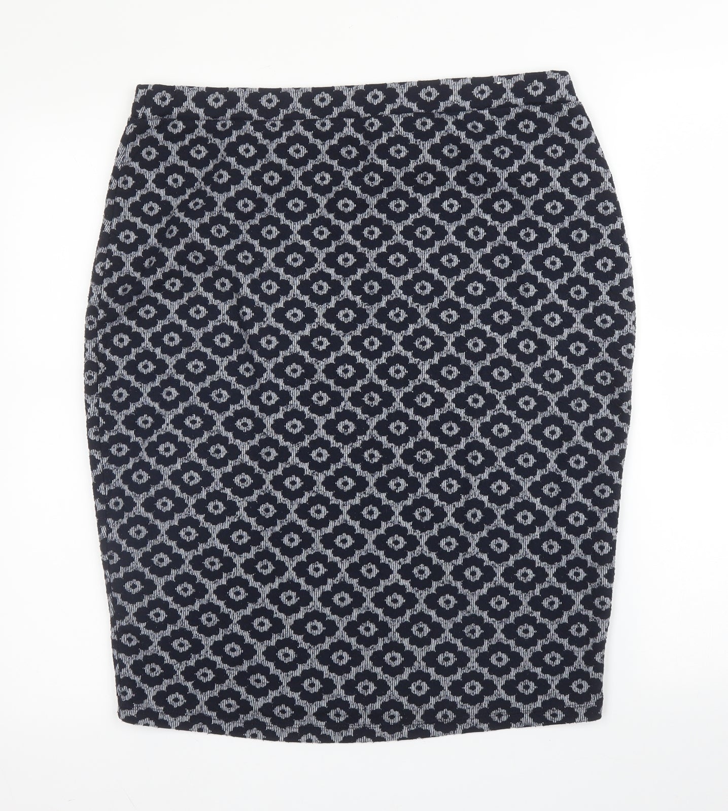 TU Womens Blue Floral Viscose Bandage Skirt Size 16