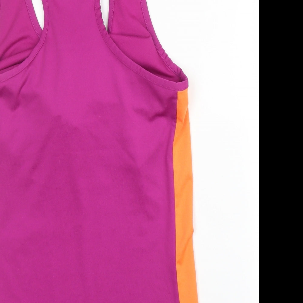 PUMA Womens Purple  Polyester Basic Tank Size L Scoop Neck