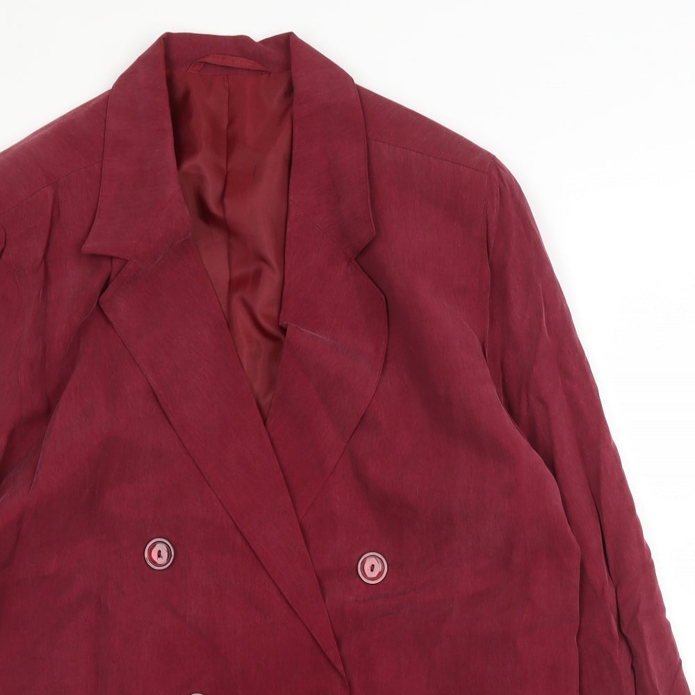Country Casuals Womens Purple  Cupro Jacket Blazer Size L