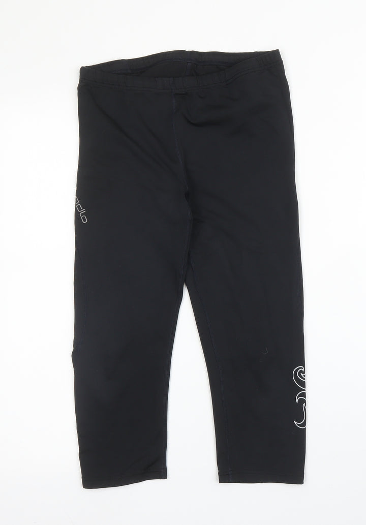 Odlo Womens Black  Polyester Capri Leggings Size M