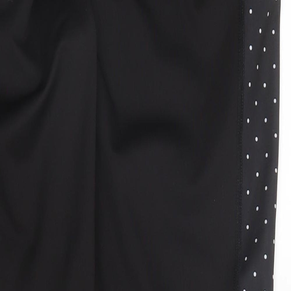 Workout Womens Black  Polyester Carrot Leggings Size M L27 in