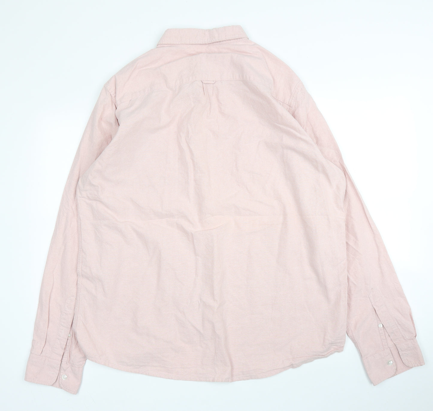 Primark Mens Pink  Cotton  Button-Up Size 2XL Collared Button