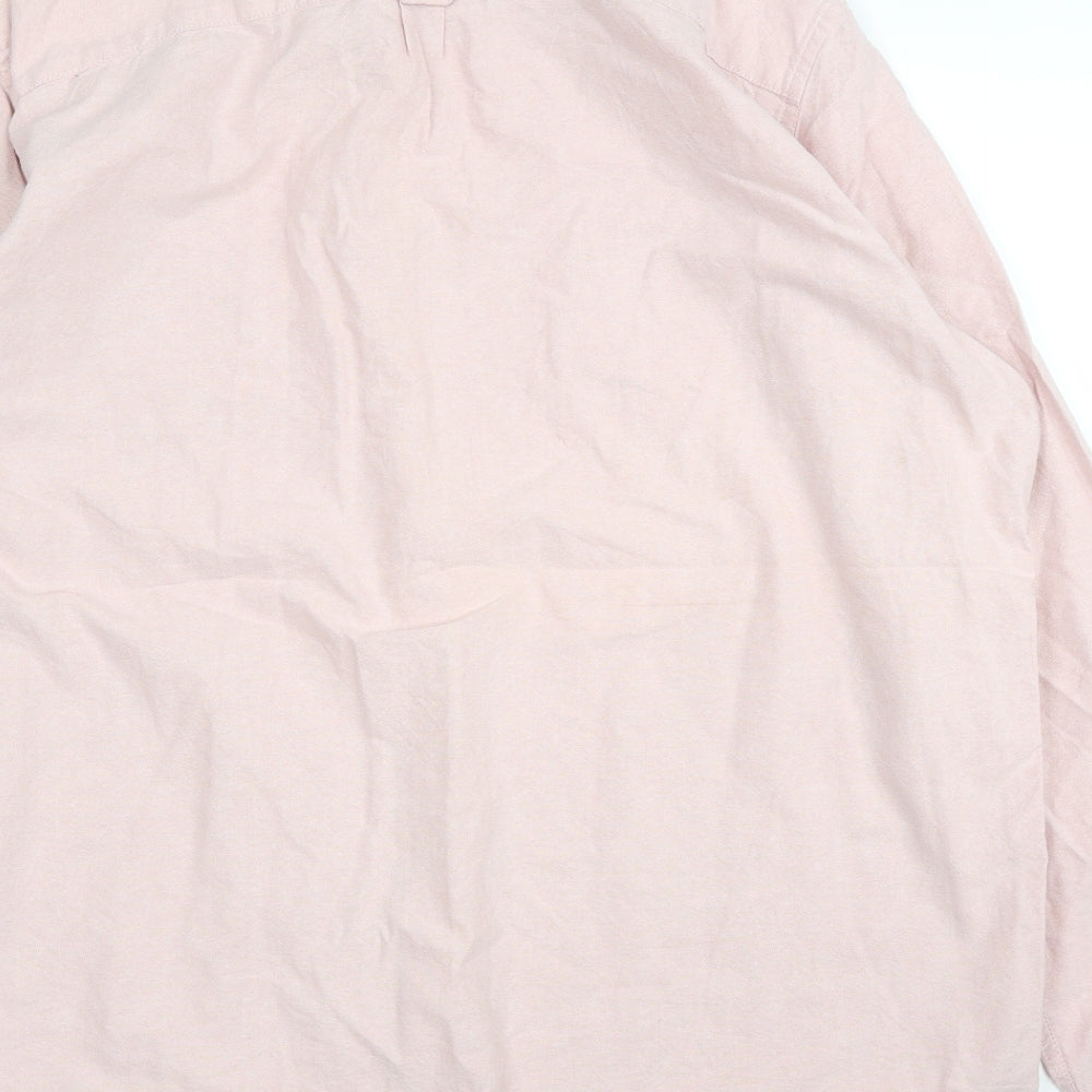 Primark Mens Pink  Cotton  Button-Up Size 2XL Collared Button