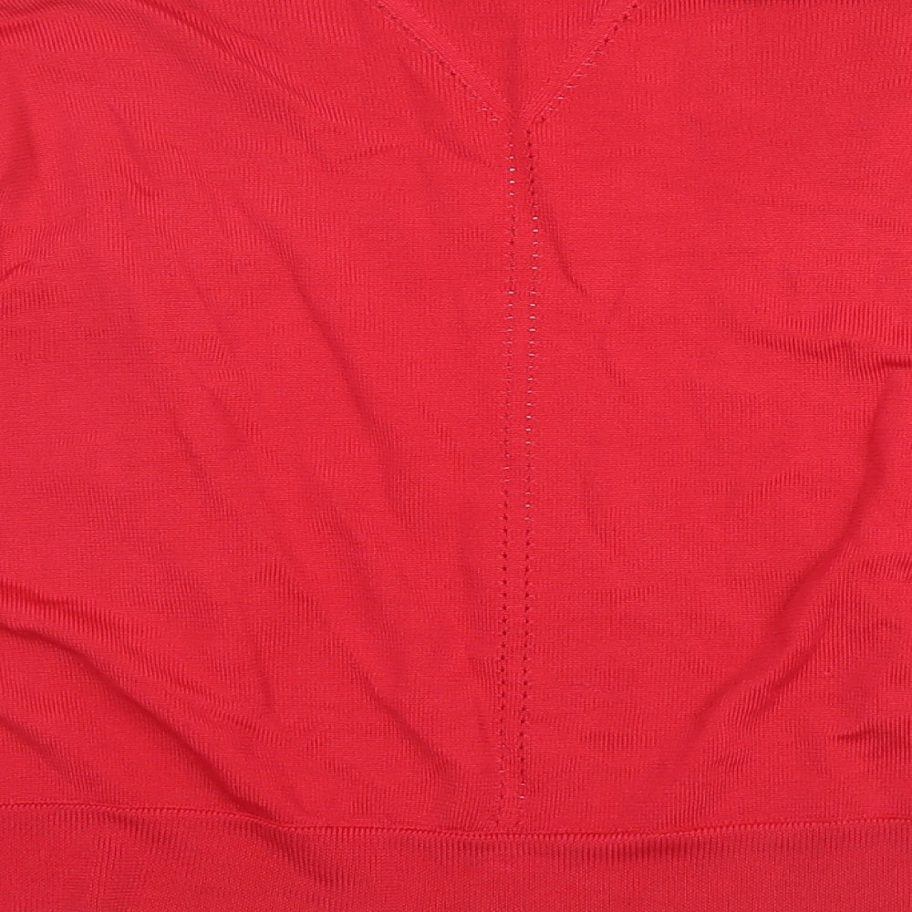 Planet Womens Red V-Neck  Viscose Cardigan Jumper Size XL