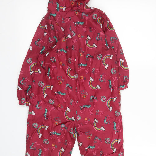 Nutmeg Girls Purple   Parka Snowsuit Size 18-24 Months   Zip - Rainbows and Unicorns