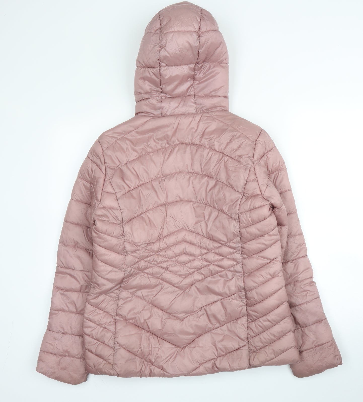TU Womens Pink   Puffer Jacket Coat Size M  Zip