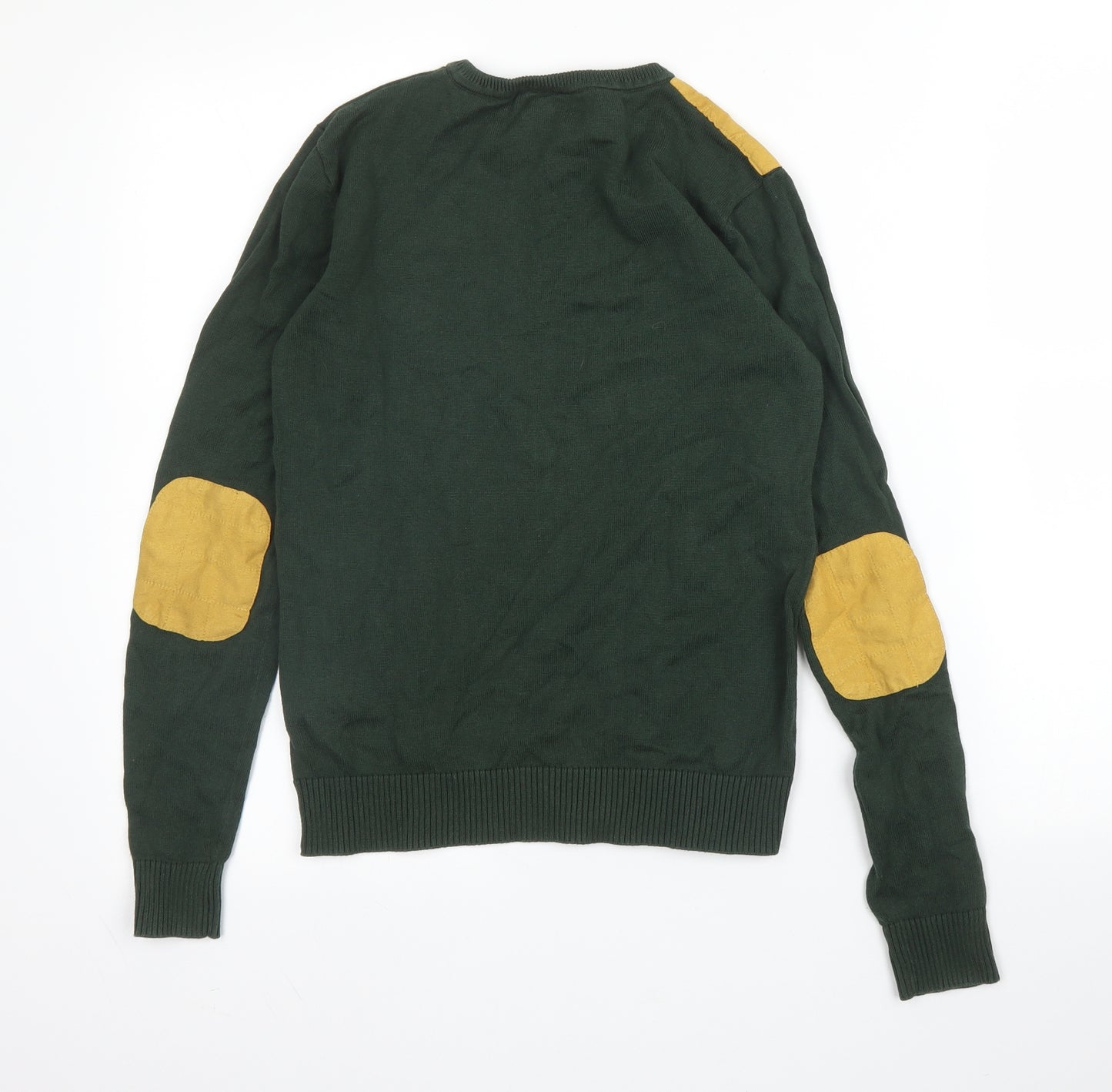 Demo Boys Green Round Neck  Cotton Pullover Jumper Size 11 Years