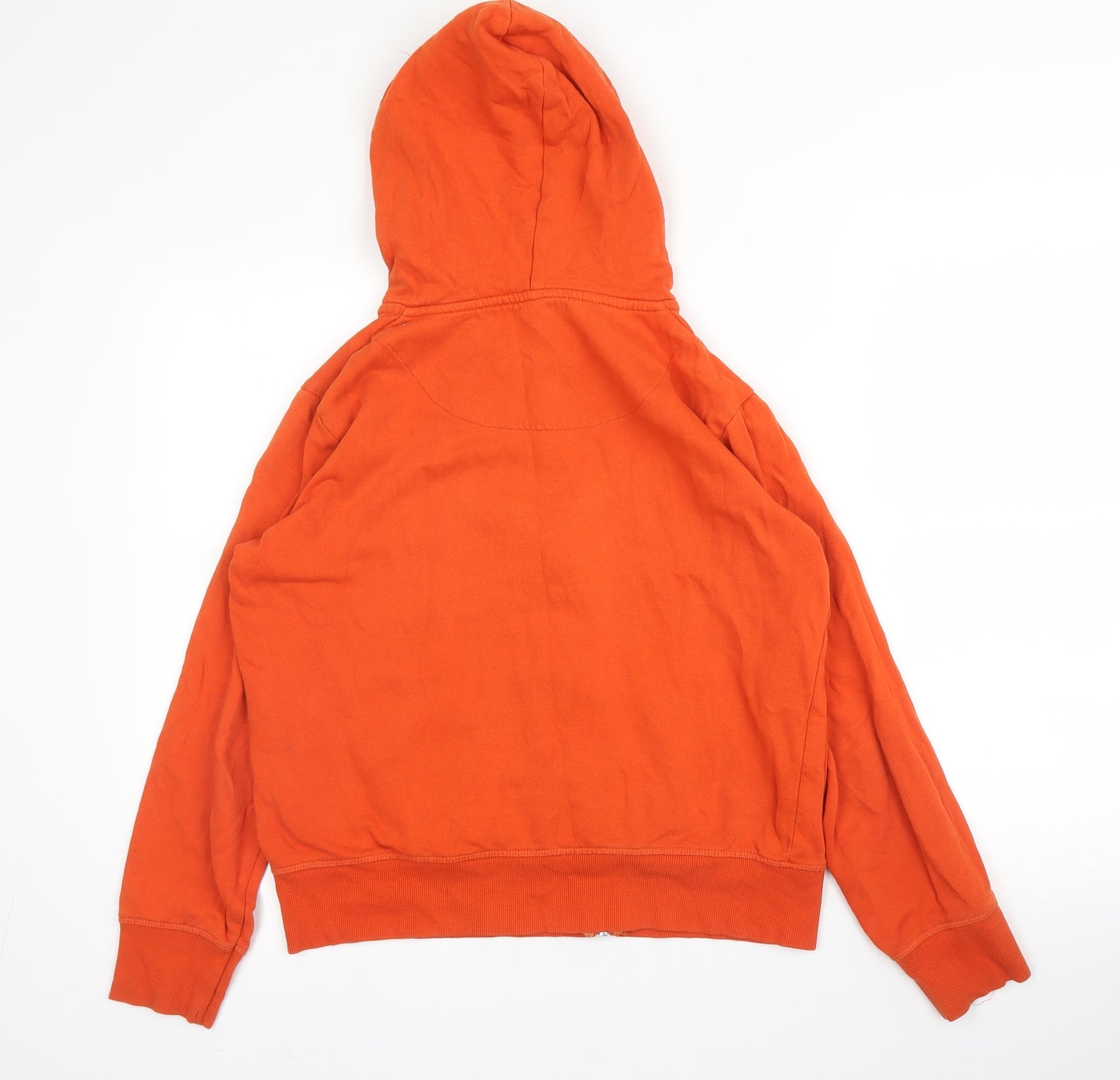 TU Womens Orange  Cotton Full Zip Hoodie Size 12  Zip
