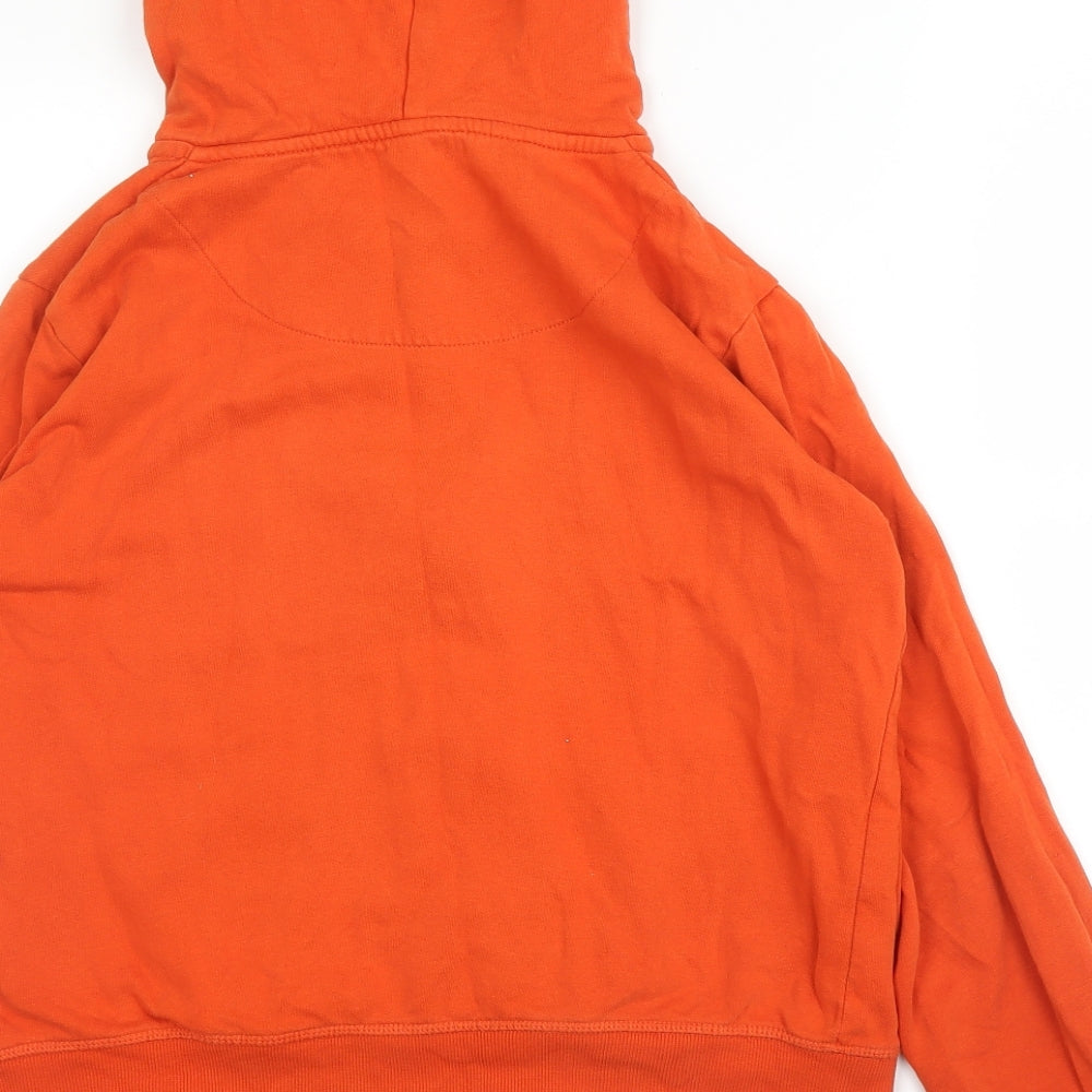 TU Womens Orange  Cotton Full Zip Hoodie Size 12  Zip