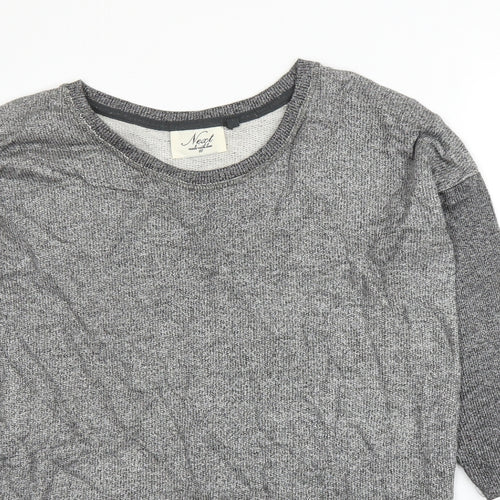 NEXT Womens Grey Round Neck  Viscose Pullover Jumper Size 10