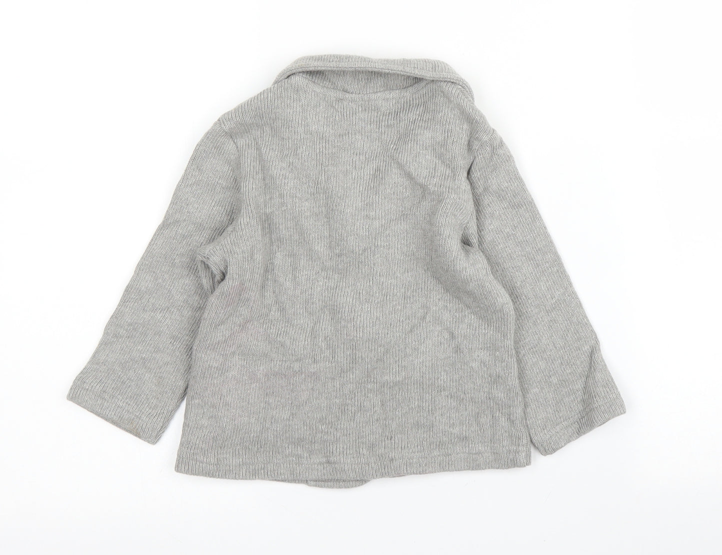 NEXT Baby Grey  Cotton Cardigan Jumper Size 12-18 Months  Button