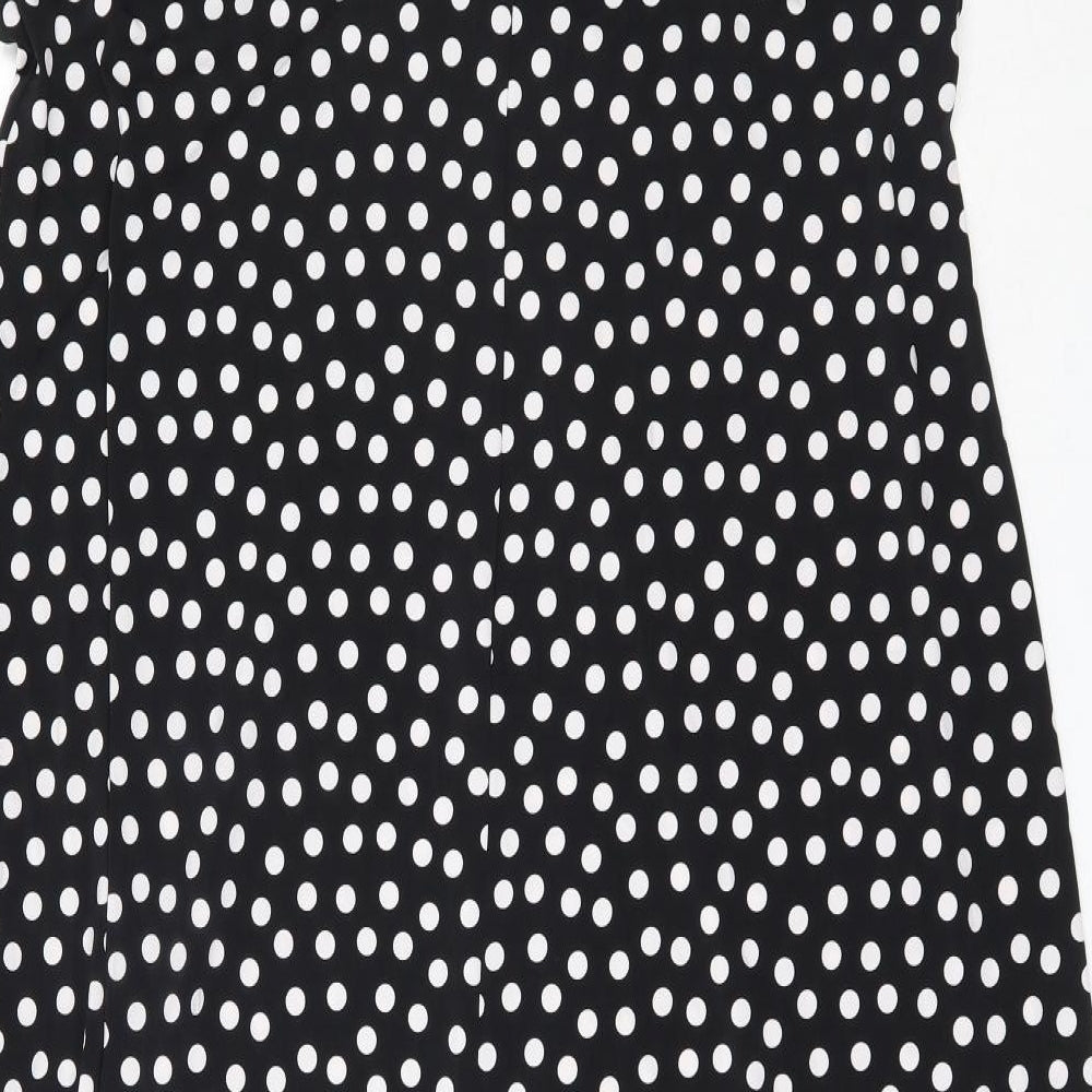Anthology Womens Black Polka Dot Polyester Fit & Flare  Size 26  V-Neck