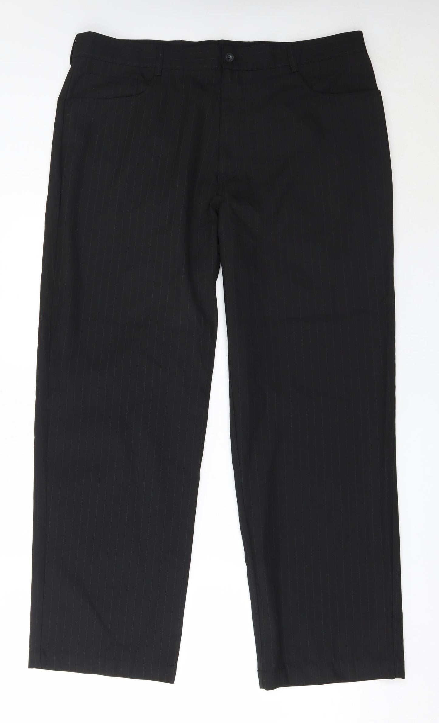 Jeff Banks Mens Black  Polyester Trousers  Size 38 in L29 in Regular