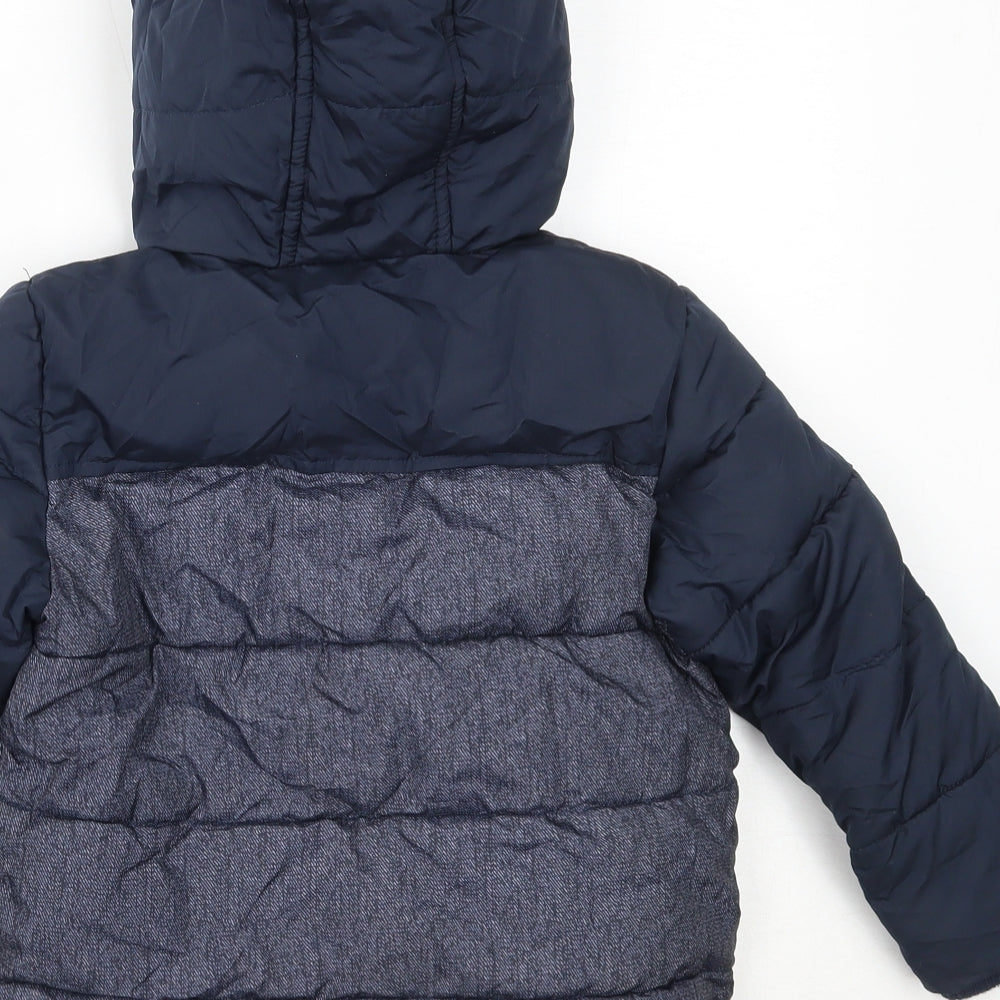 Primark Boys Blue   Puffer Jacket Coat Size 4-5 Years