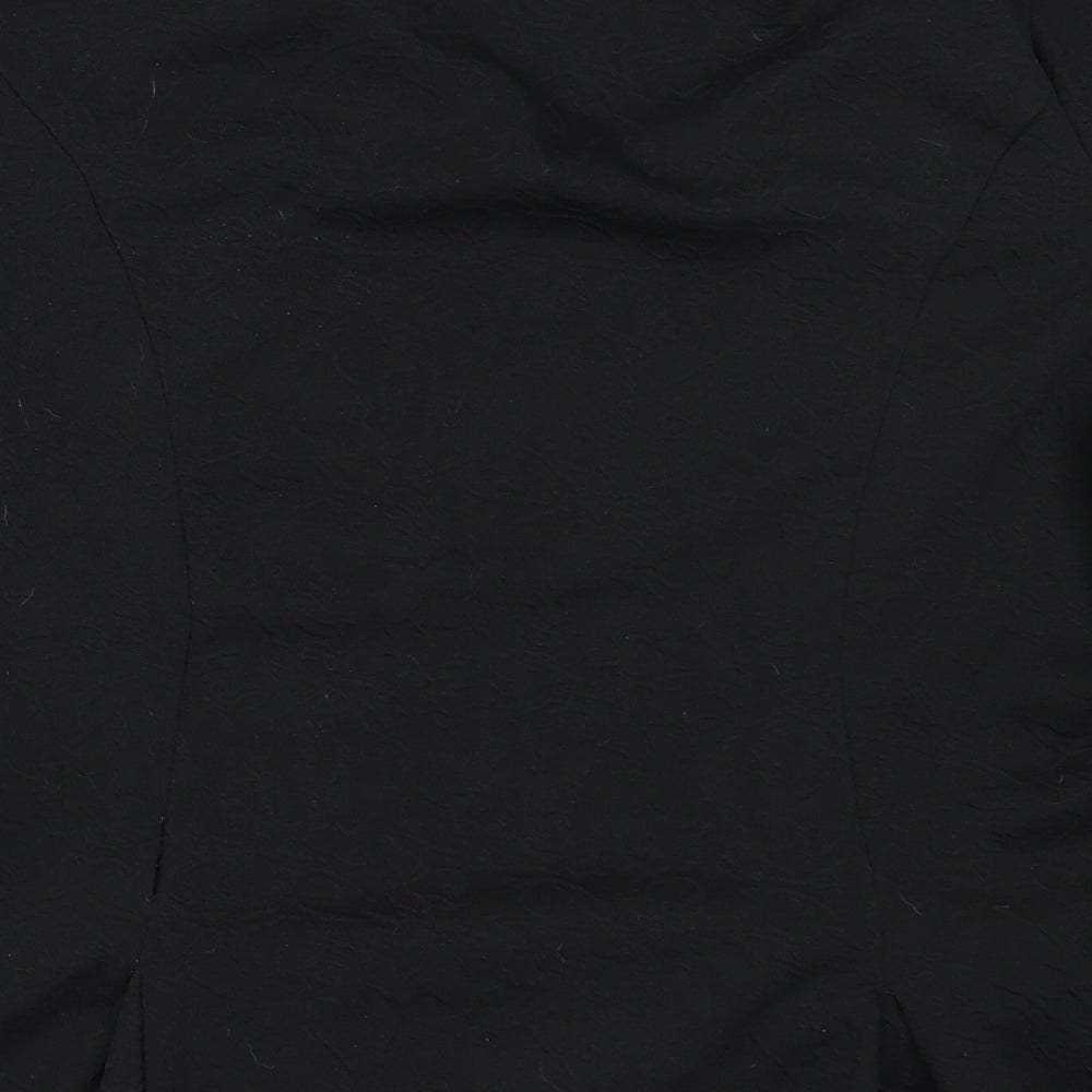 George Womens Black  Polyester Basic Blouse Size 22 V-Neck