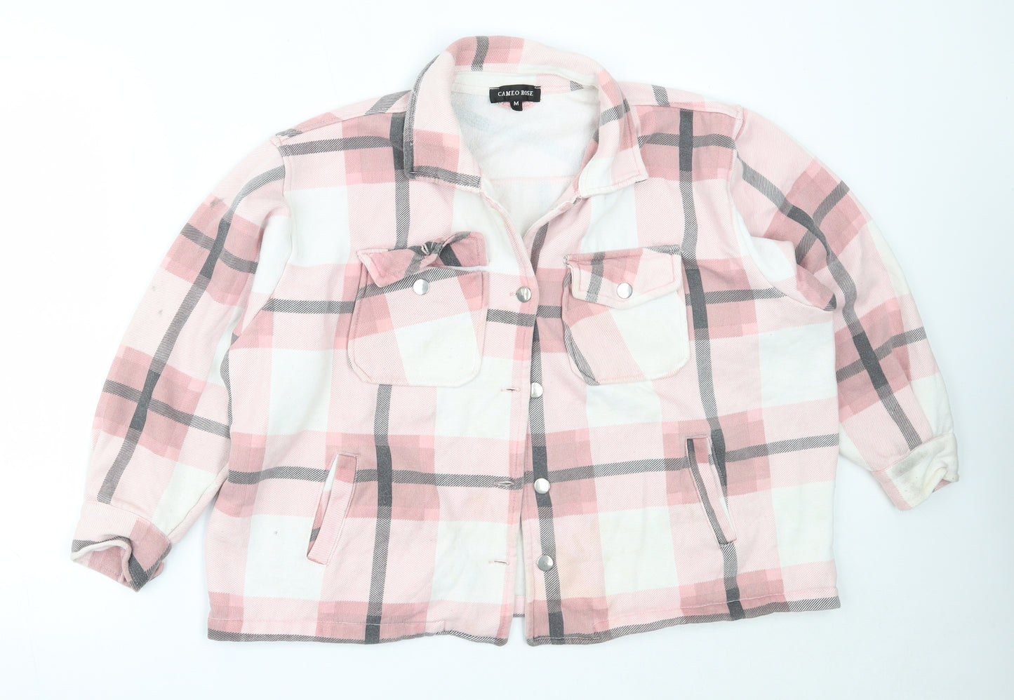 Cameo Rose Womens Pink Check  Jacket  Size M