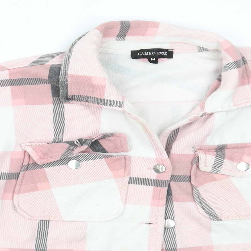 Cameo Rose Womens Pink Check  Jacket  Size M