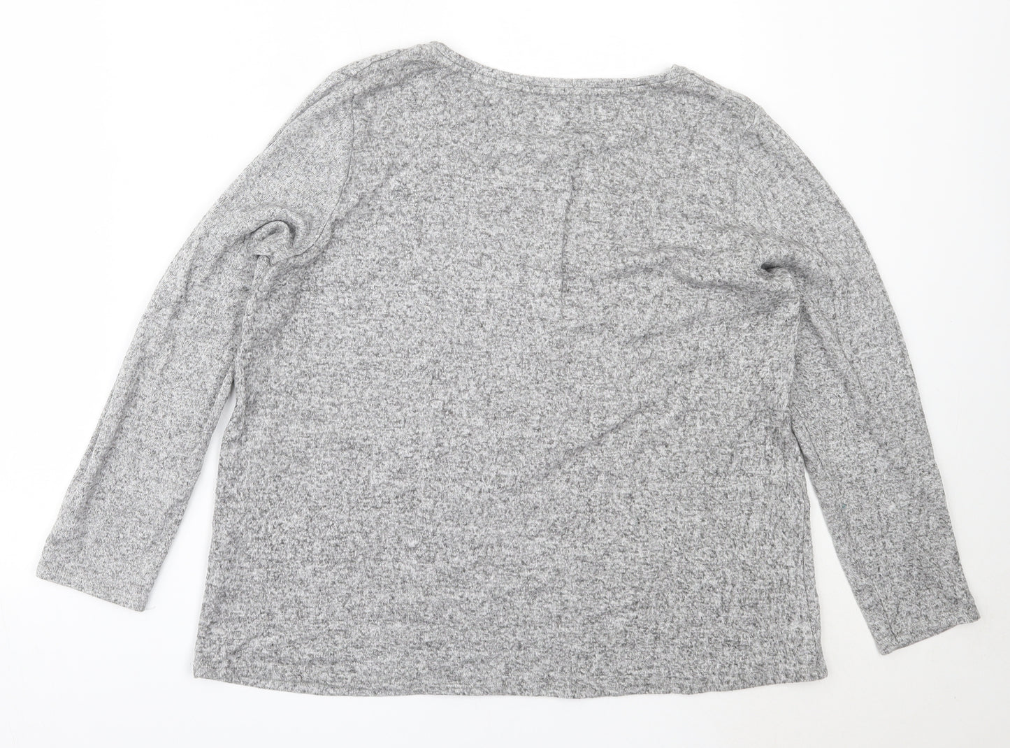 George Womens Grey Round Neck  Polyester Pullover Jumper Size 18
