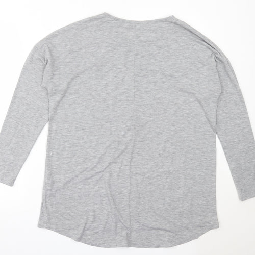 George Womens Grey Round Neck  Polyester Pullover Jumper Size 14