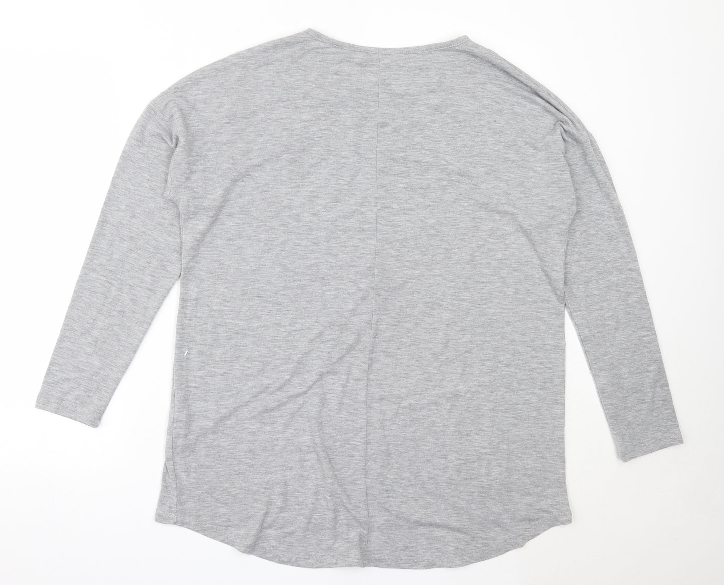 George Womens Grey Round Neck  Polyester Pullover Jumper Size 14