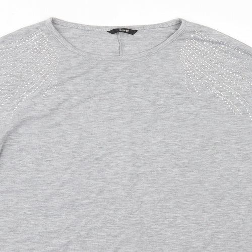 George Womens Grey Round Neck  Polyester Pullover Jumper Size 14